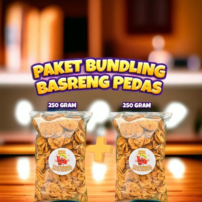 

PAKET HEMAT 2PCS KEMASAN PRAKTIS 250GRAM BASRENG CHILI OIL Makanan Cemilan Snack Food Pedas Kering