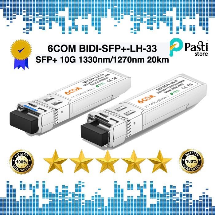 Terlaris 6COM,BIDI SFP+ 10G 1270nm/1330nm,SMF,20km,DDM,LC SALE