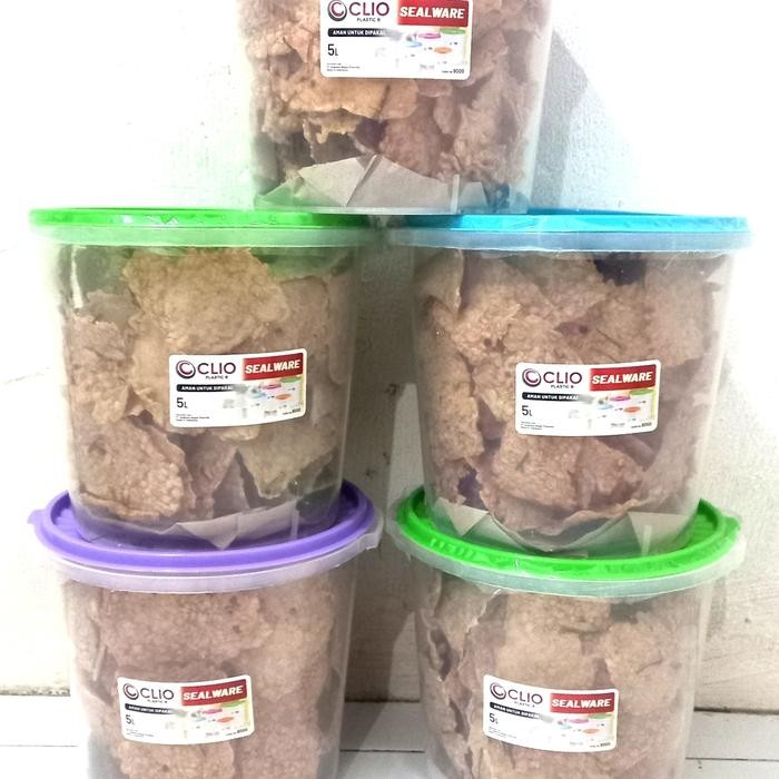 

keripik tempe daun jeruk kemasan toples 5l
