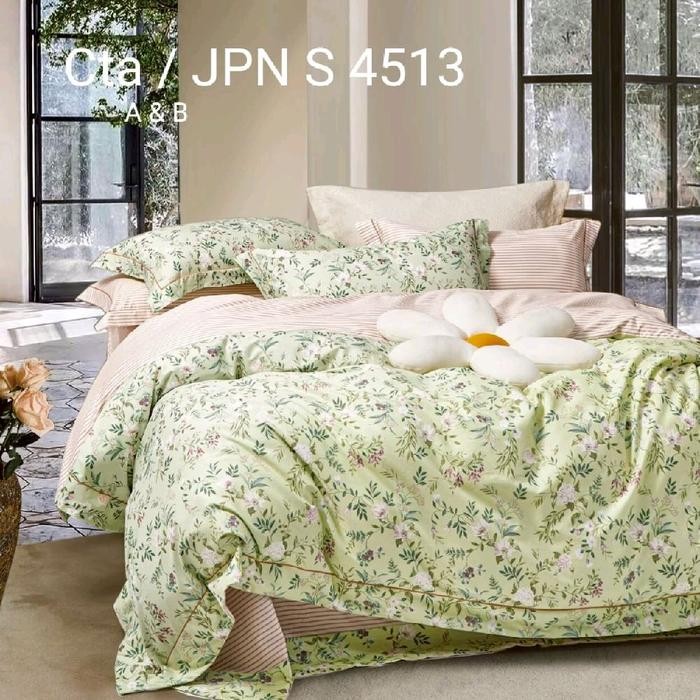 sprei set katun jepang premium ukuran 160x200 180x200.