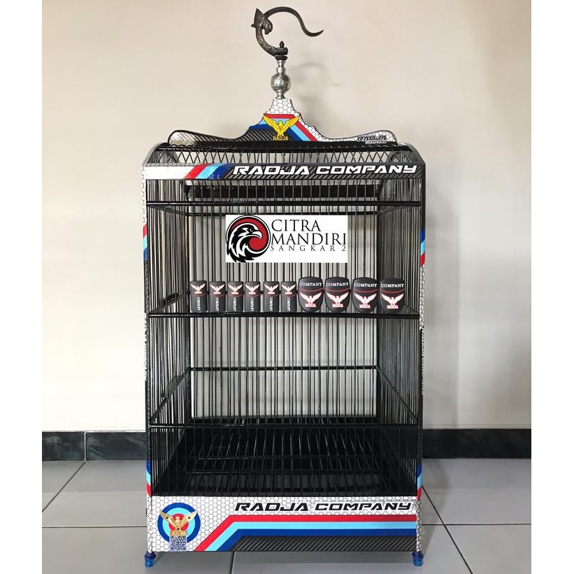 Sangkar Kandang Burung Kotak No 1 & 2 Radja Decal Company Asli
