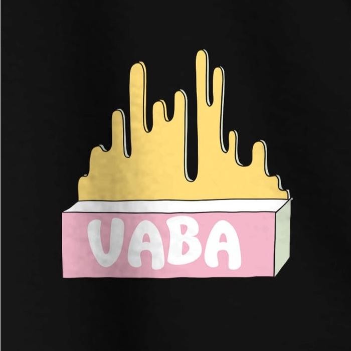 (Allthebest) Hi VABA Oversized Tshirt Vibration Kaos Streetwear Unisex Tee Combed Panjang Pria