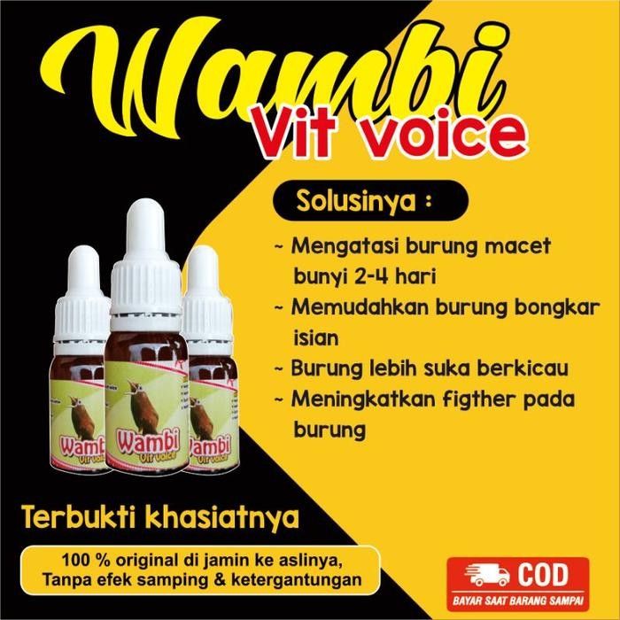 wambie vit voice pengacor burung , ( wambi . sangkar jatuh, habis