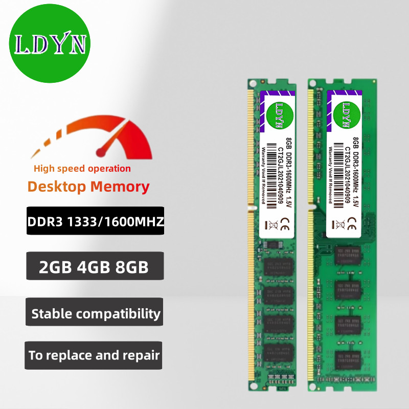 Desktop Memory RAM DDR3 2GB 4GB 8GB 1333MHz 1600MHz PC3-10600 12800 240Pin 1.5V CL11 2Rx8 Non-ECC Un