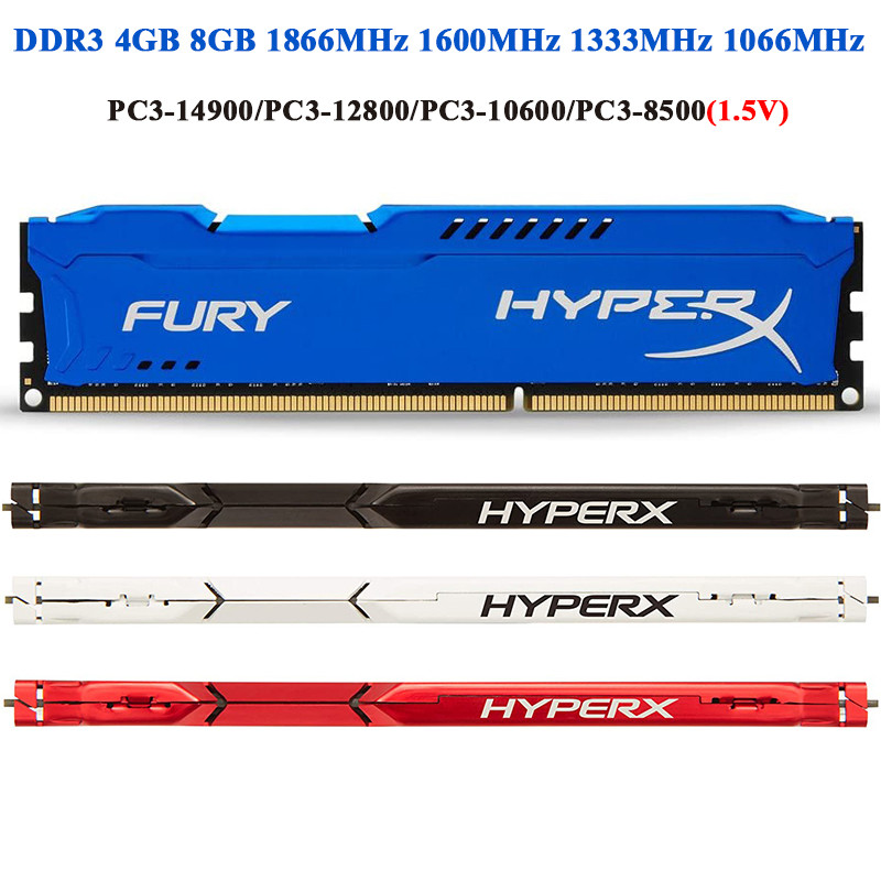 Memoria RAM DDR3 8GB 4GB 1866MHz 1600MHz 1333MHz 1066MHz Desktop Memory 240Pins PC3-12800 DIMM 1.5V 
