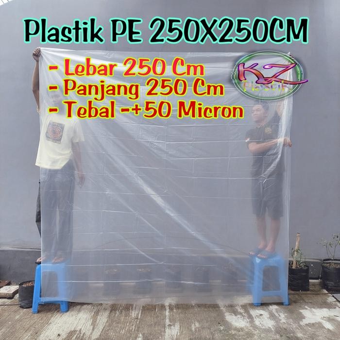 ASLI Plastik Bening Panjang 3 Meter , Kantong Plastik 300 x 300 Cm , Plastik Pembungkus Kasur
