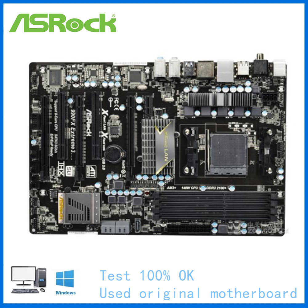 For ASRock 990FX Extreme 3 Computer USB3.0 SATA III Motherboard AM3+ AM3  DDR3 For AMD 990 990FX 990