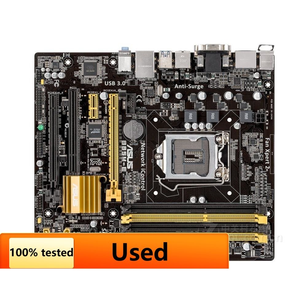 ASUS B85M-E Desktop Motherboard B85 LGA1150 i3 i5 i7 DDR3 32G ATX Used