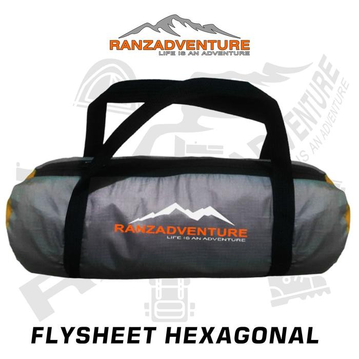 flysheet hexagonal kombinasi 4x6 flysheet jenis hexagonal 400 x 600 cm