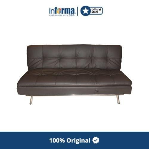 Informa Dayton Sofa Tidur Kulit - Cokelat