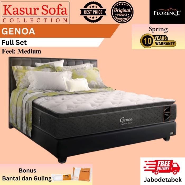 Full Set Florence Genoa Kasur/Matrass/Mattress/Springbed (Medium)
