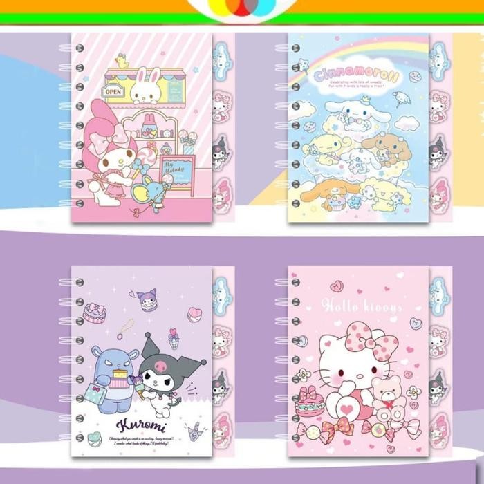 

BEST SELLER BINDER GLITTER SANRIO BINDER BOOK SANRIO DIARY SANRIO KUROMI
