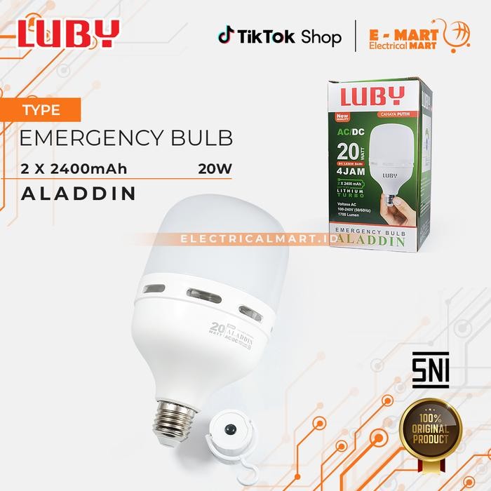 Luby Lampu Bohlam LED Emergency Aladdin 20 Watt