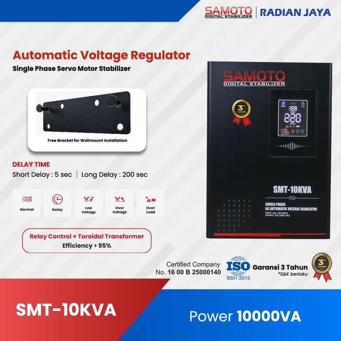 Ready Stock Samoto Stabilizer 10000Va Stavolt Single Phase Stavolt Smt10000Va Stabiliser Ac