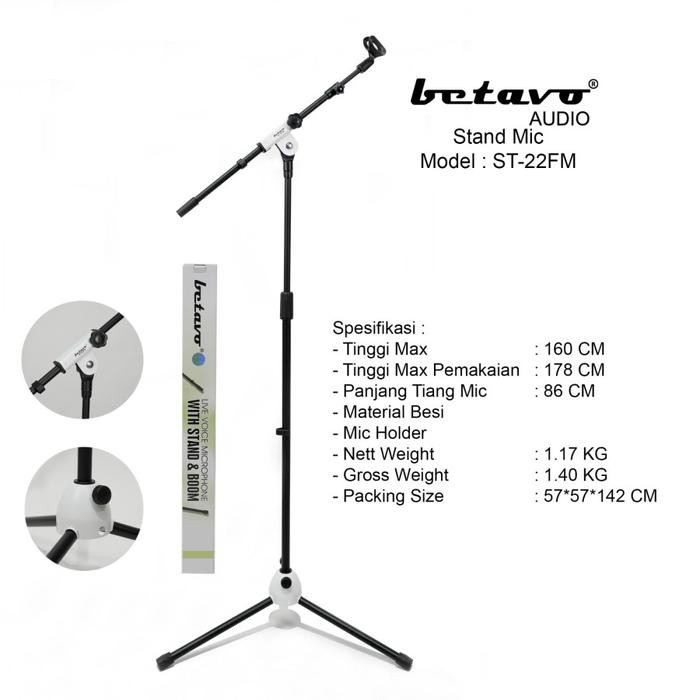 TERBARU STAND MIC BETAVO ST 22 FM / ST22FM ORIGINAL BETAVO STAND MIC