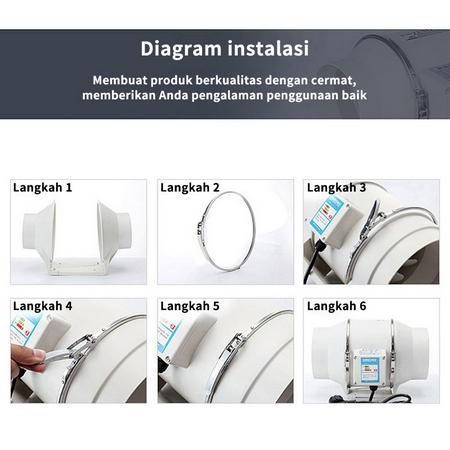 Sale Blower Kipas Angin Exhaust Fan Penghisap Asap Dengan Selang Exhaust Fan Kipas Angin Hisap 4/6/8