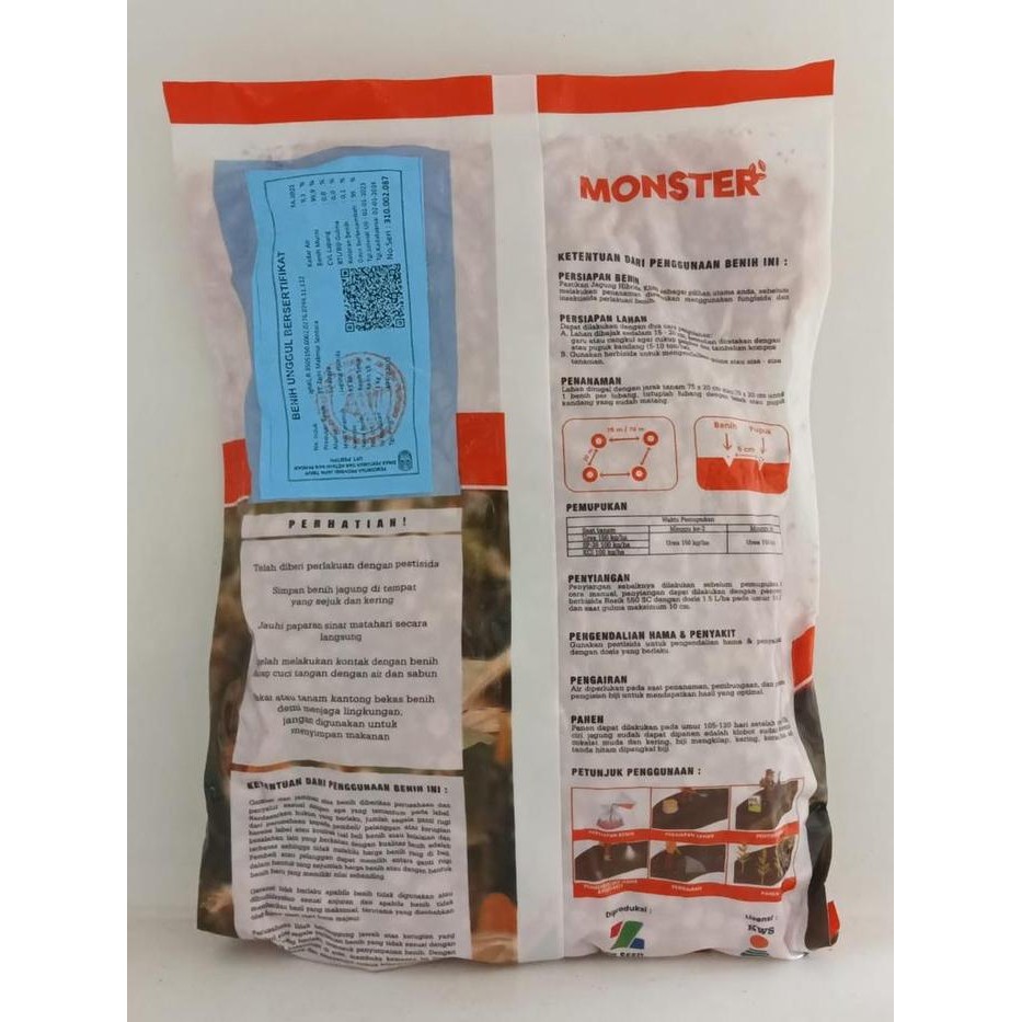 Benih Jagung Hibrida Ks 89 Monster 1 Kg Jagung Monster