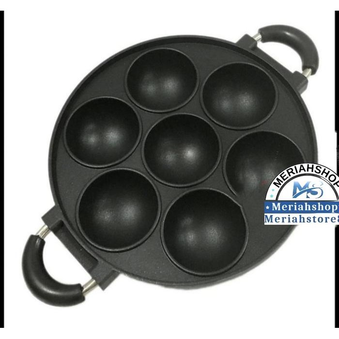 Cetakan kue 7 Lubang Cembung Cekung Q2 Martabak Serabi Pancake Cubit
