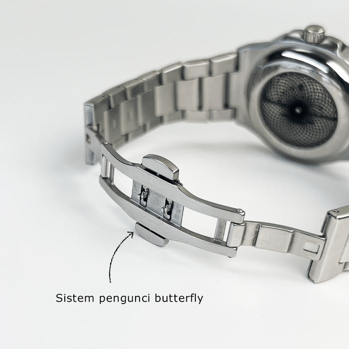 Timelord 2066 Jam Tangan Pria Tanpa Baterai Kaca Safir Watches Ketahanan Air 5 Atm