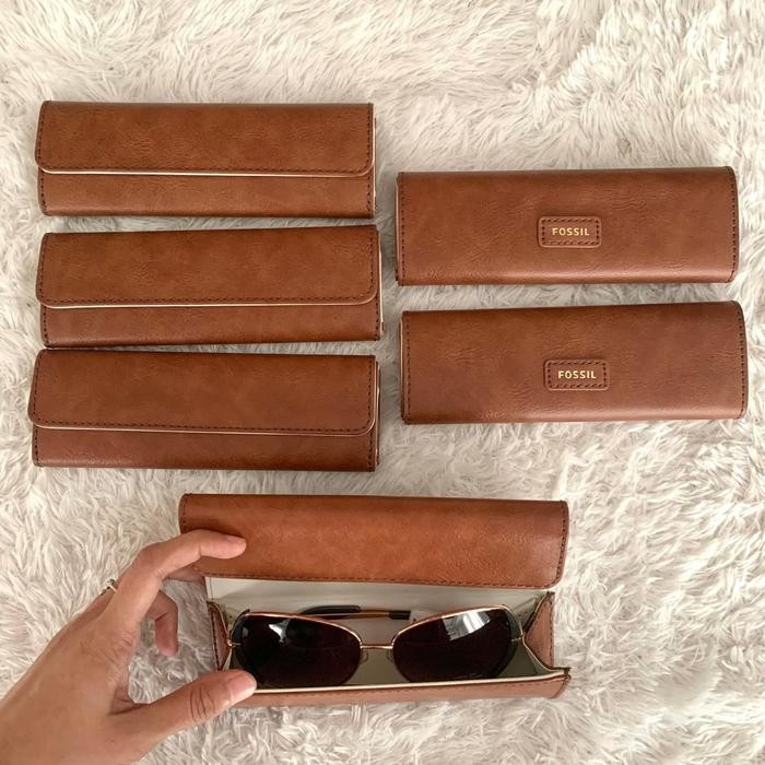 BEST SELLER Fossil Sofia Case kacamata leather