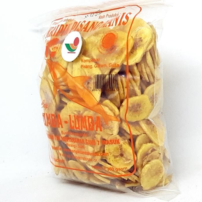 

Sedia LUMBA LUMBA KERIPIK PISANG MANIS 300gr KRIPIK ASLI ORI LUMBA2