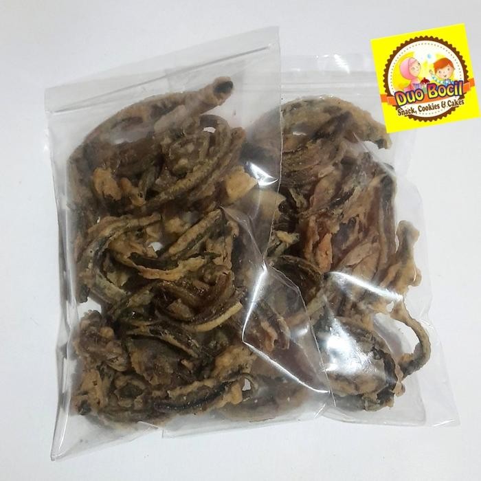 

Sedia Keripik Ikan Belut Gurih Crispy Asli Klaten 100 Gram - Duo Bocil Snack