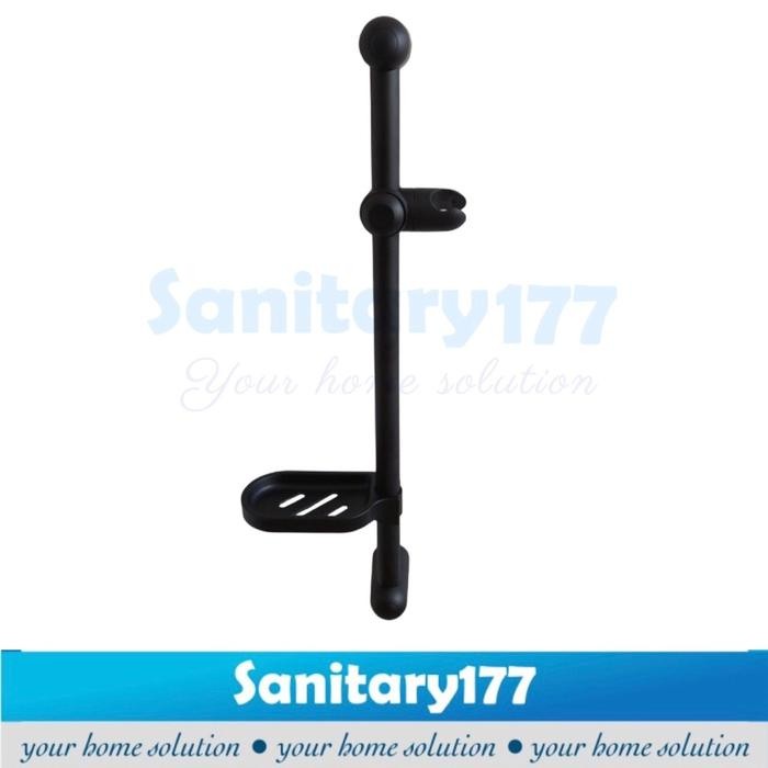 Shower Tiang Stainless HITAM 521- Tiang pipa sower shower saja batang ungan bracket shower black