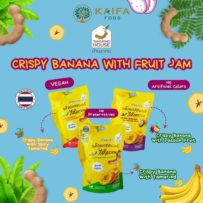 

Sedia Crispy Banana With Fruit Jam - Keripik Pisang isi selai buah