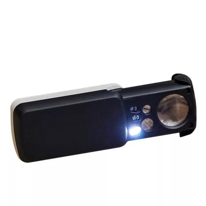 

Lup Magnifier Loupe Lensa Kaca Pembesar 30X 60X 90X Lampu Led Dan Uv Termurah