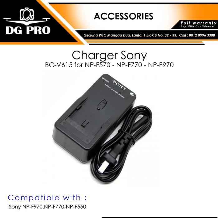 THE BEST CHARGER SONY BC-V615 FOR NP-F570 - NP-F770 - NP-F970 KODE 991