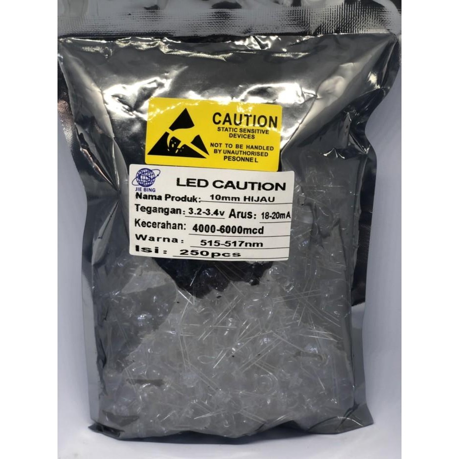 (Allthebest) LED 10mm warna merah/kuning/biru/putih/hijau/ biru doff