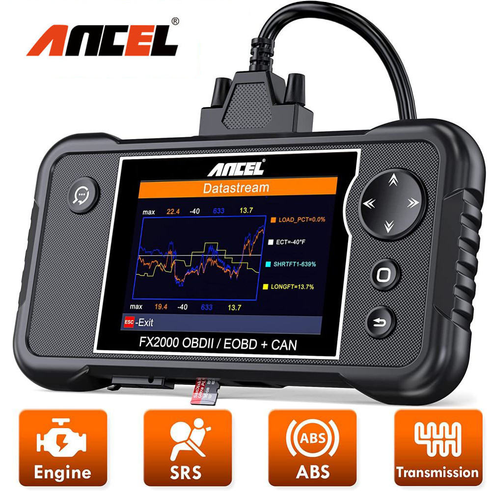 BARU  ANCEL FX2000 OBD2 Scanner Engine Code Reader ABS Airbag Transmission System Turn off Engine Li