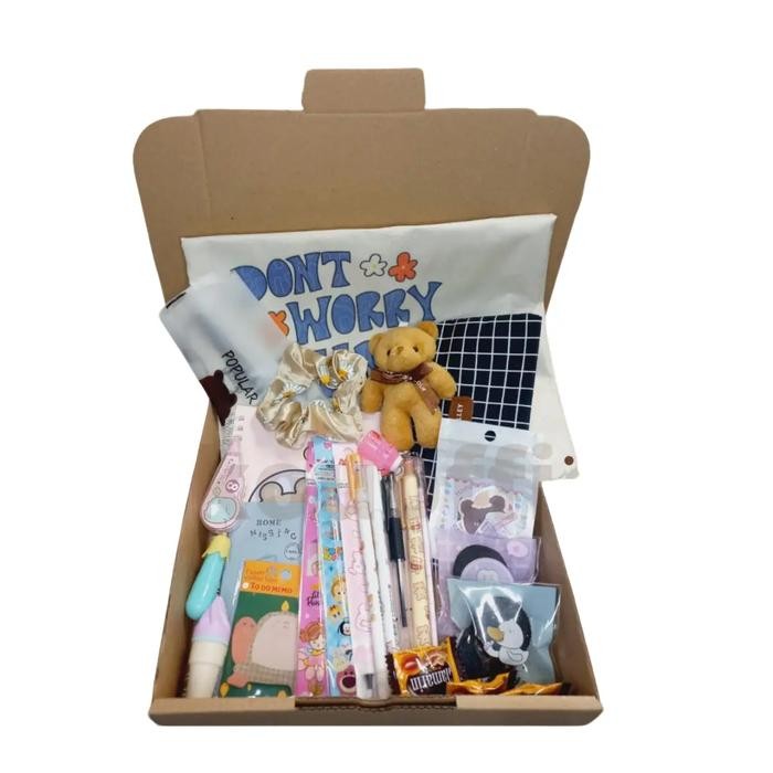 

HAMPERS STATIONARY 25IN1 SET ALAT TULIS LENGKAP GIFT BOX BIRTHDAY CEWEK GRADUATION VALENTINE ALAT