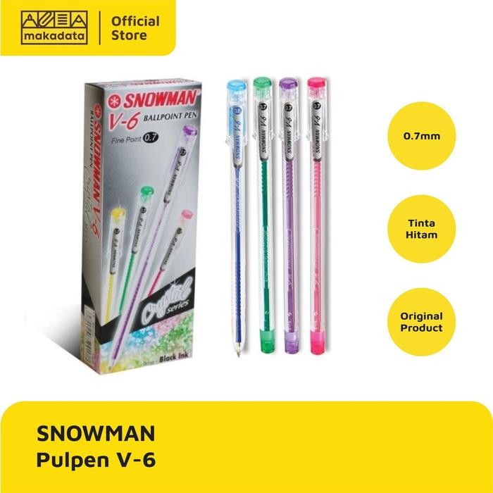 

BOLPEN / PULPEN SNOWMAN V-6 0.7 (1 PACK) MURAH