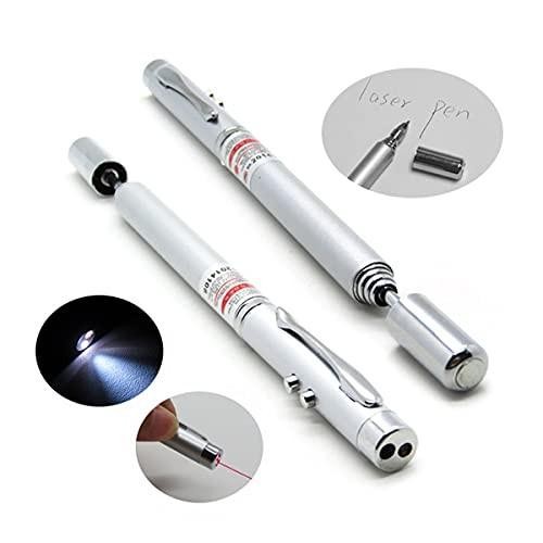 

5in1 Alat Tulis Pena Pulpen Tinta Hitam Laser Senter Pointer Persentasi Teleskopik Magnet