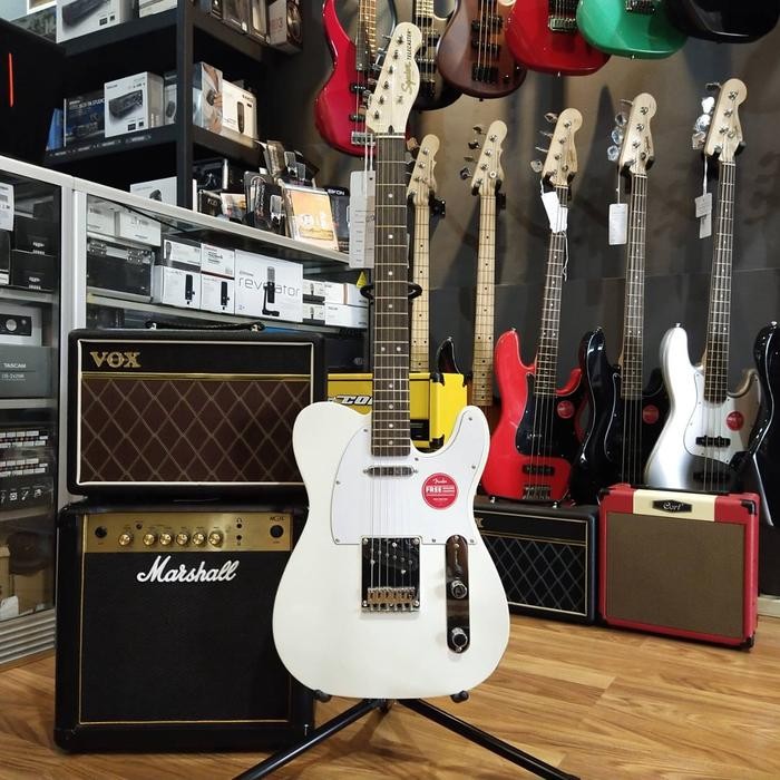 Promo Squier Affinity Series Telecaster Electric Guitar, Laurel Fb, Olympic White