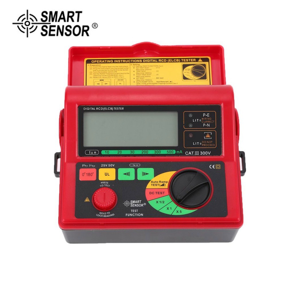 VIRAL/  Digital RCD/ELCB Tester Leakage Tester Leakage Current Tester Smart Sensor AR5406 E1OZM terl