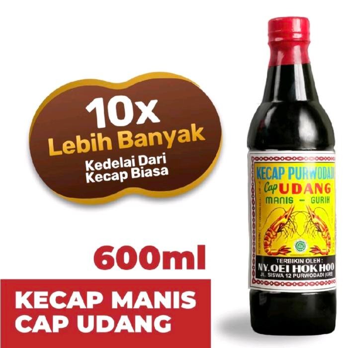 

DISKON Kecap PurwoCap Udang 600 ml Kecap Manis Sehat Alami Kedelai Hitam READY STOCK