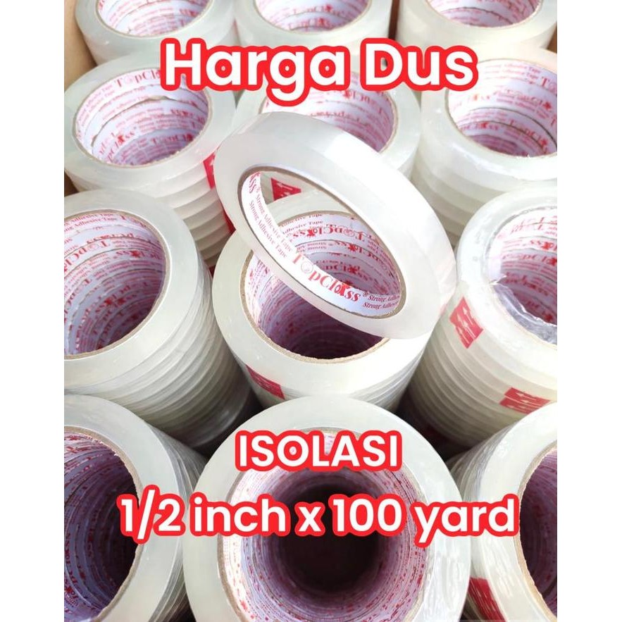 

Ready Stock Isolasi 100 Yard X 1/2 Inch Isi 288 Roll Selotip Bening Harga Karton Packing Aman