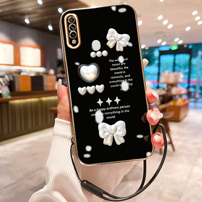 Casing Hp Untuk OPPO A31 A8 Case Casing Kumpulan mutiara HP Cesing Silikon Softcase disepuh tali Kas