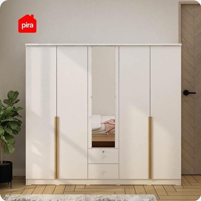 Lemari Pakaian 5Pintu White