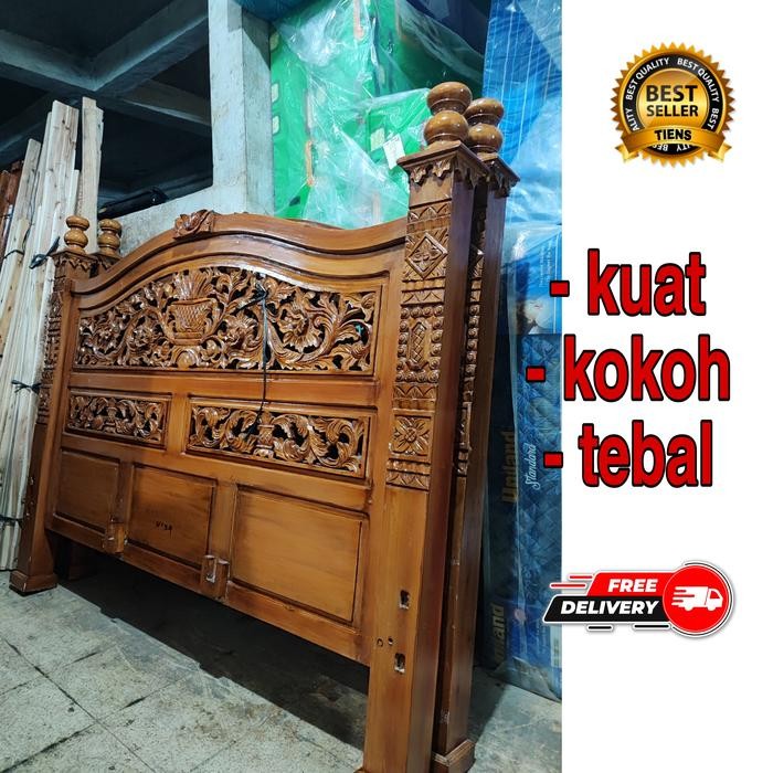 Dipan Kayu Jati Tempat Tidur 160X200 Rahwana