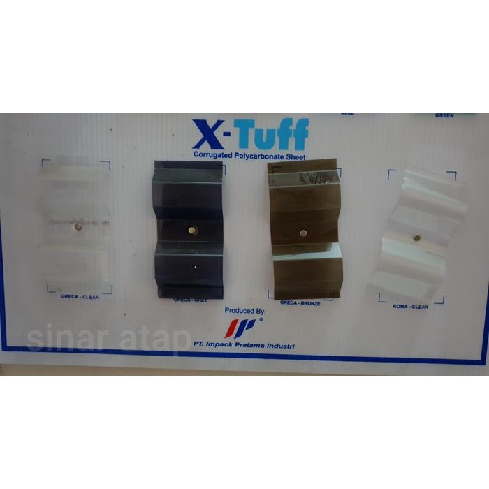 Atap Xtuff Tb 0.7 Mm. Lebar Ef 75Cm. Gelombang Kotak Clear Pjg 2,4 M