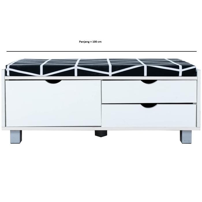 Sofa Stool Ben Puff Storage Laci Box Rak Sepatu Buku Penyimpanan Est