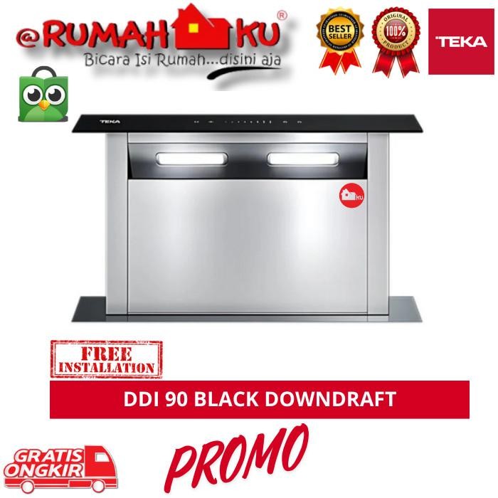 Terbaru Cooker Hood Teka Ddi 90 Black (Downdraft) - Penghisap Asap Dapur