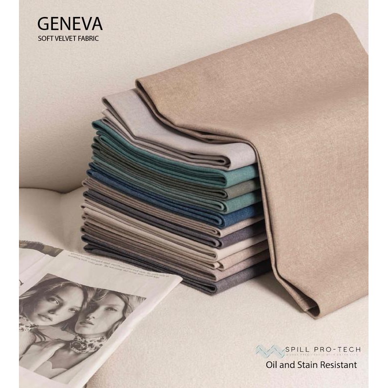 GENEVA Kain Kursi Sofa Baldu Lembut Water, Oil Repellent, Stain resistant