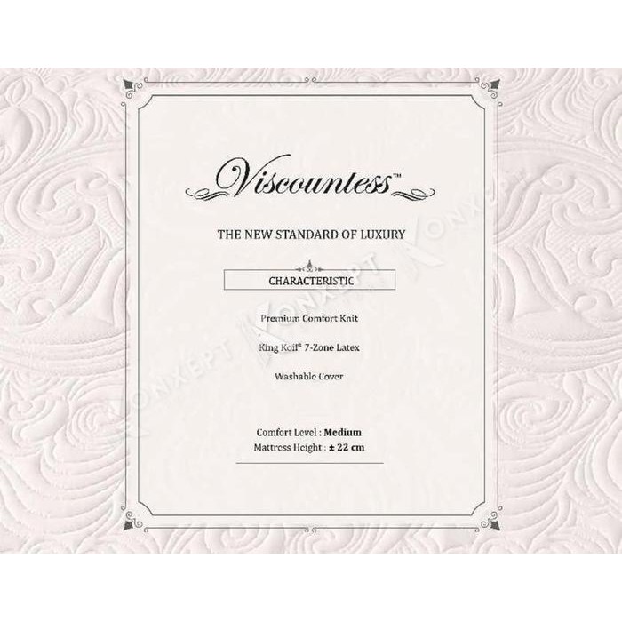 Kasur King Koil Viscountess Ukuran 180X200 - Springbed Kingkoil (Mattress Only)