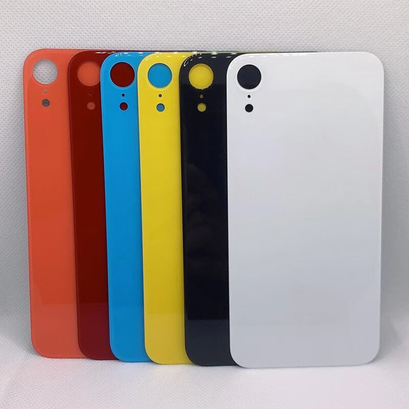 Original Back Glass For iphone XR Back Battery Cover Rear Door Big Hole For iphone xr Back Housing R