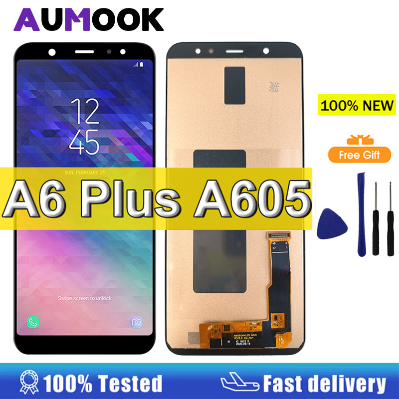 6.0" AMOLED Display For Samsung Galaxy A6 Plus 2018 LCD Display Touch Screen Digitizer Assembly For 
