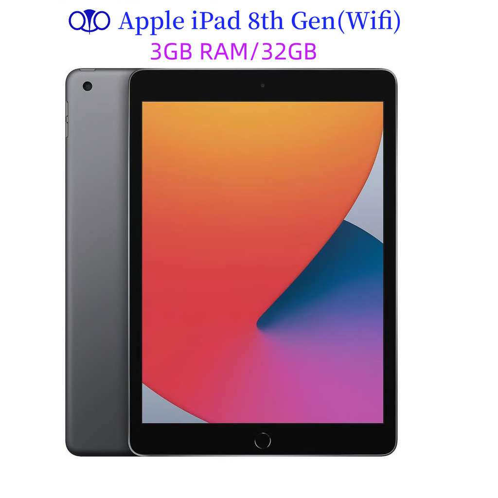 Original Apple iPad 10.2'' 2020 Unlocked iPad 8th Gen Wifi 32GB A12 Bionic Retina IPS LCD iOS 14 96%